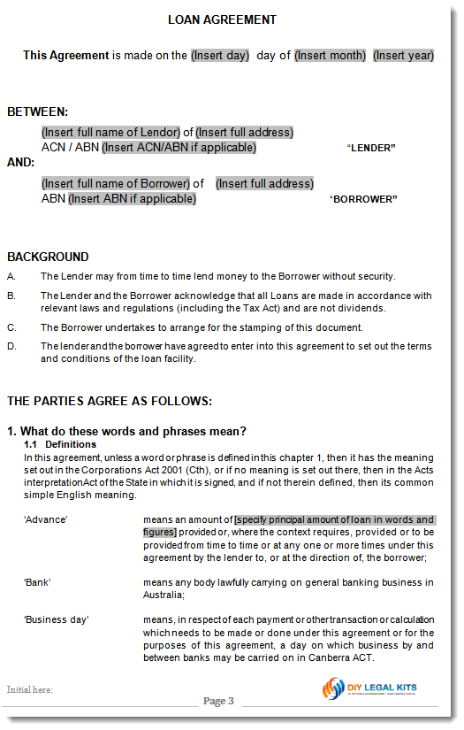 Property Division Agreement Template