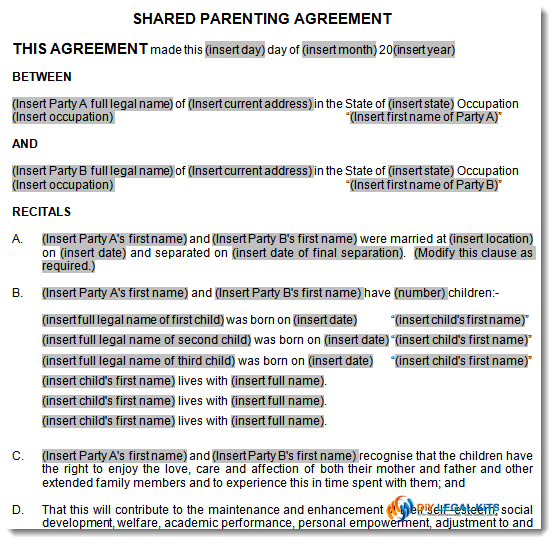 Sample Child Support Agreement Letter from rpemery.com