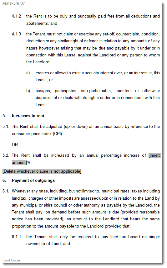 Agricultural Land Lease Sample Page 4